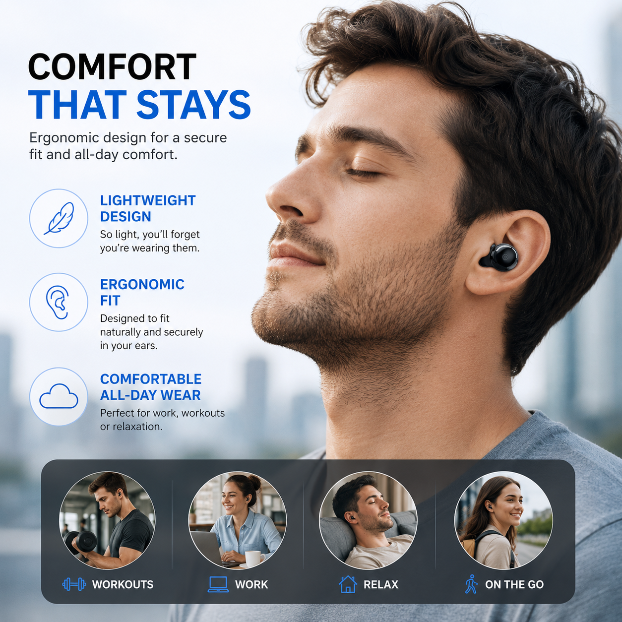 Wireless Earbuds with 45H Playtime