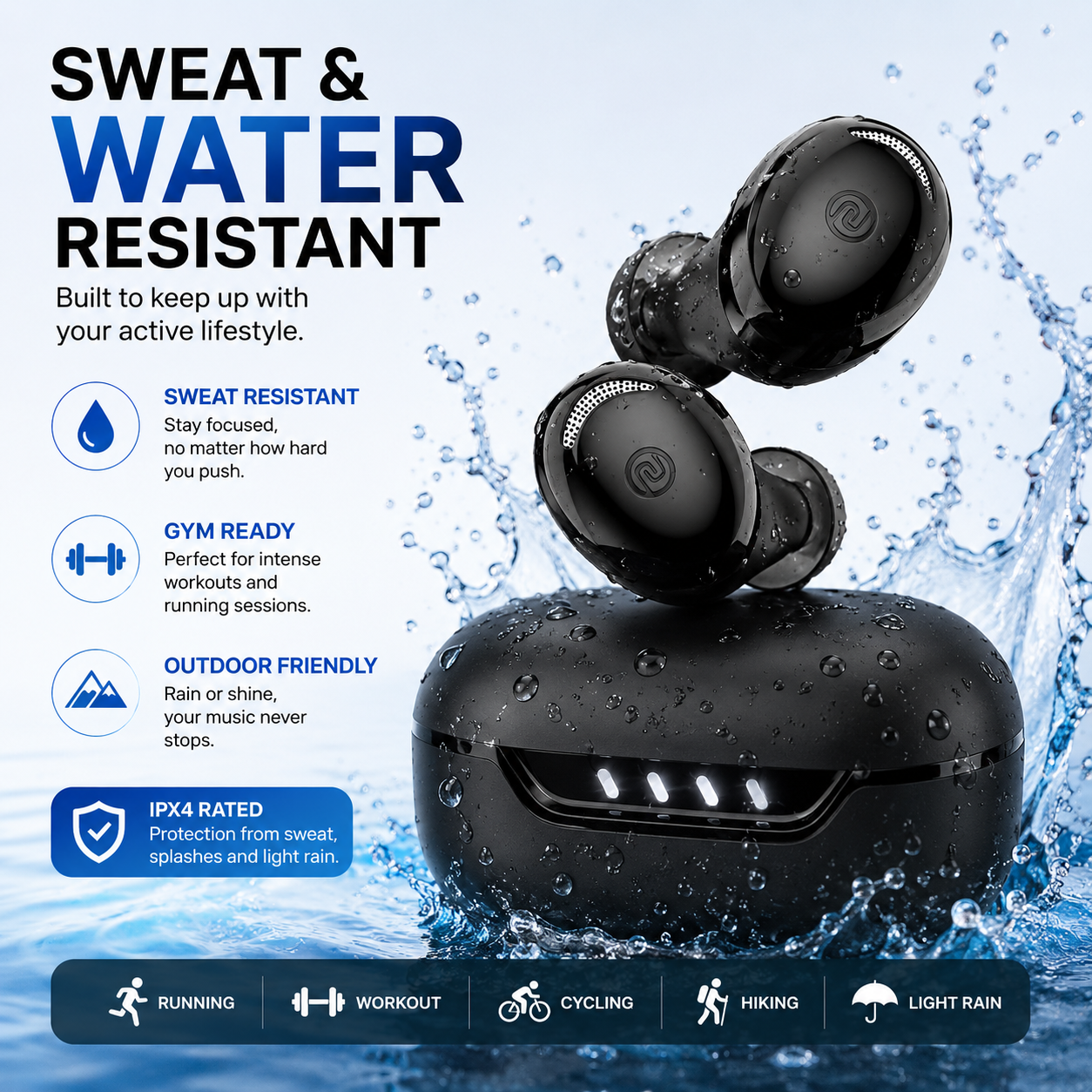 Wireless Earbuds with 45H Playtime