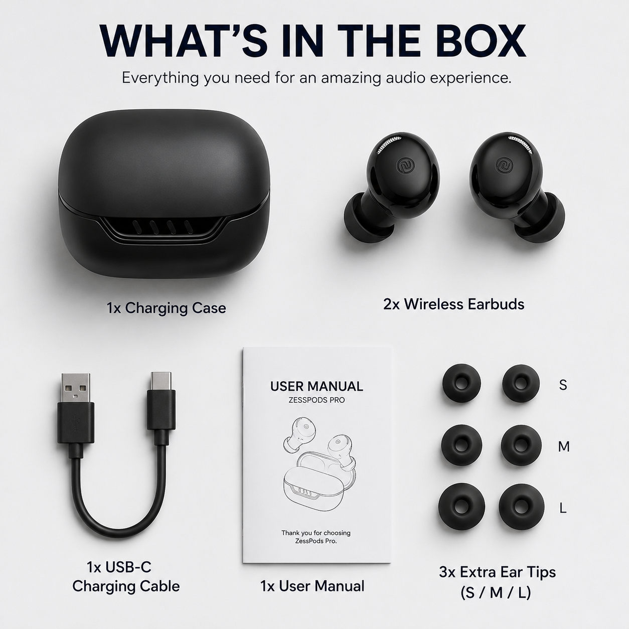 Wireless Earbuds with 45H Playtime