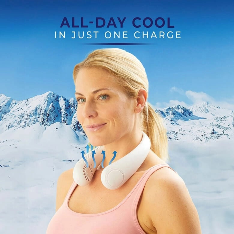 Portable Neck Cooling Fan – USB Rechargeable