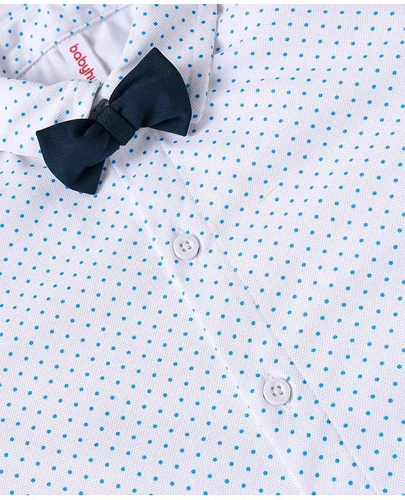 Baby Boys Polka Dot Shirt & Shorts Suspender Set