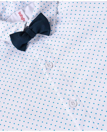 Baby Boys Polka Dot Shirt & Shorts Suspender Set